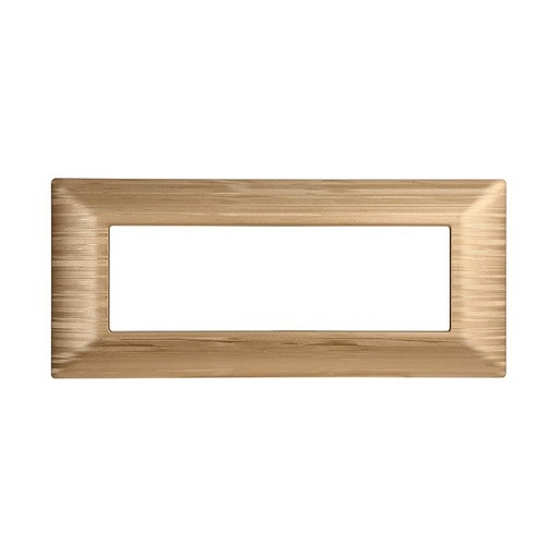 [MT85611] ETTROIT Placca Plastica Serie Solar 6P Colore Oro Satinato Compatibile Con Bticino Matix