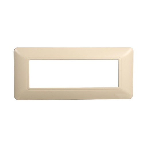 [MT83609] ETTROIT Placca Plastica Serie Solar 6P Colore Sabbia Compatibile Con Bticino Matix