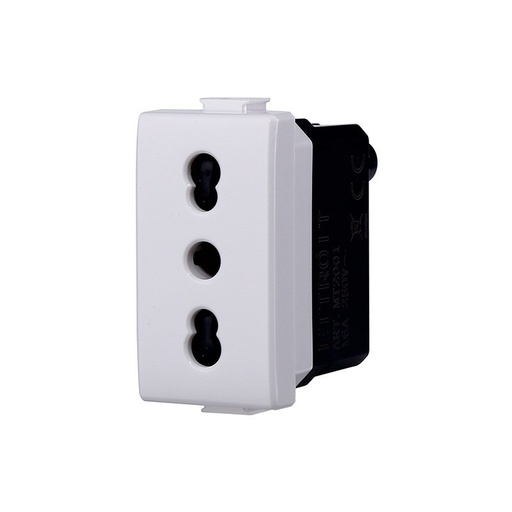 [MT2001] ETTROIT Presa Bipasso Bivalente 2P+T 10/16A Colore Bianco Compatibile Con Bticino Matix