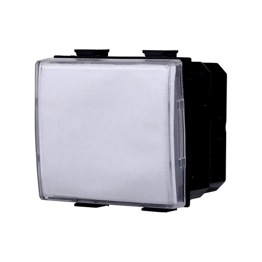 [MT1901] Pulsante Targa Portanome 2P 2M Campanello Colore Bianco Compatibile Con Bticino Matix