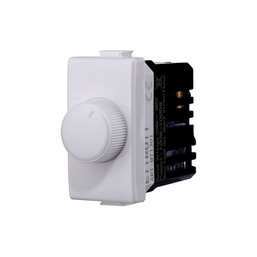 [MT1301] ETTROIT Regolatore Dimmer A Manopola 220V 100-1000W Colore Bianco Compatibile Con Bticino Matix
