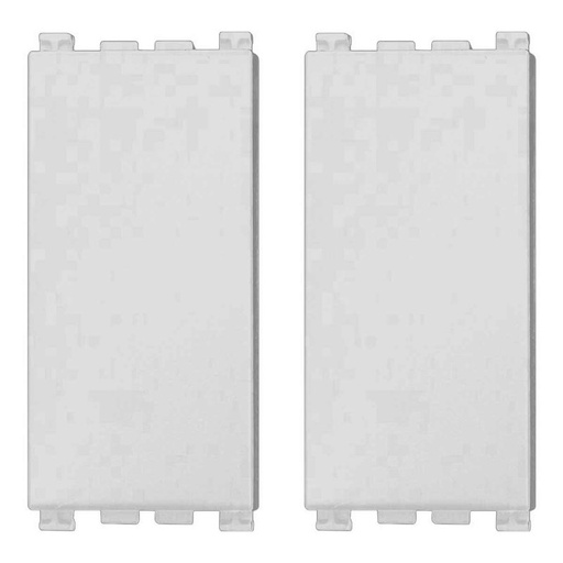 [VA0100B] 2 Pezzi Copritasti Copriforo Falso Polo 1P Bianco Compatibile Con Vimar Arke