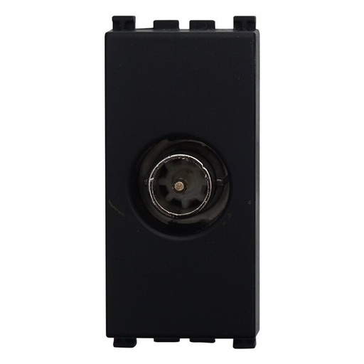 [VA2253] Connettore Presa TV Passante Maschio Colore Nero Compatibile Con Vimar Arke