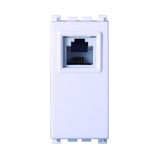 [VA2354B] ETTROIT Connettore Telefonica Presa RJ11 Colore Bianco Compatibile Con Vimar Arkè