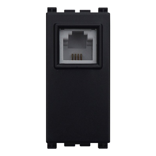 [VA2354] ETTROIT Connettore Telefonica Presa RJ11 Colore Nero Compatibile Con Vimar Arkè