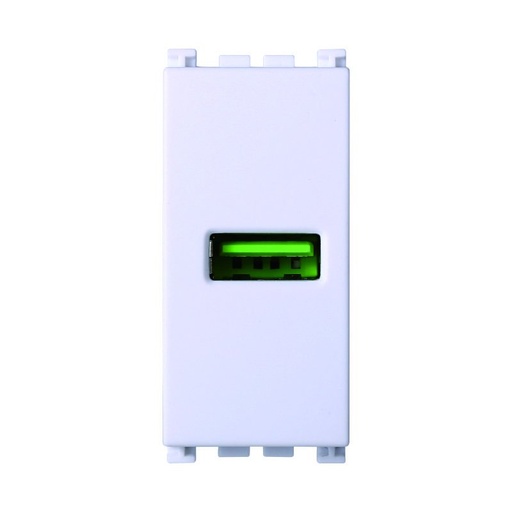 [VA2401B] ETTROIT Modulo Presa Caricatore USB 5V 2,1A Colore Bianco Compatibile Con Vimar Arke