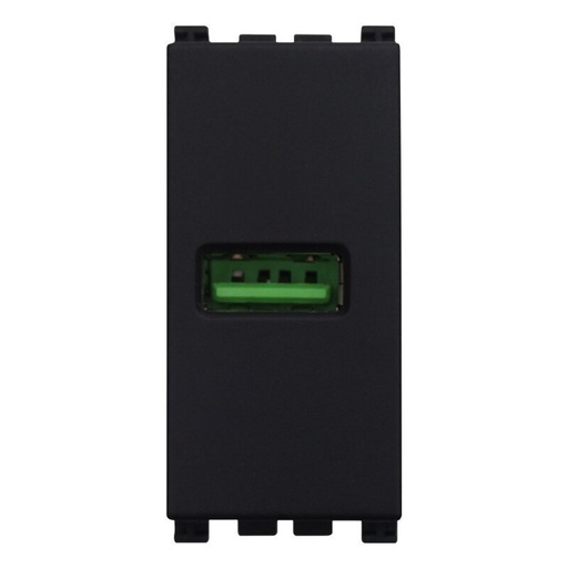 [VA2401] ETTROIT Modulo Presa Caricatore USB 5V 2,1A Colore Nero Compatibile Con Vimar Arke
