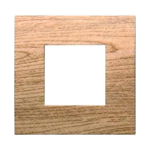 [VA83205] ETTROIT Placca Plastica Serie Venus 2P Colore Legno Scuro Compatibile Con Vimar Arke