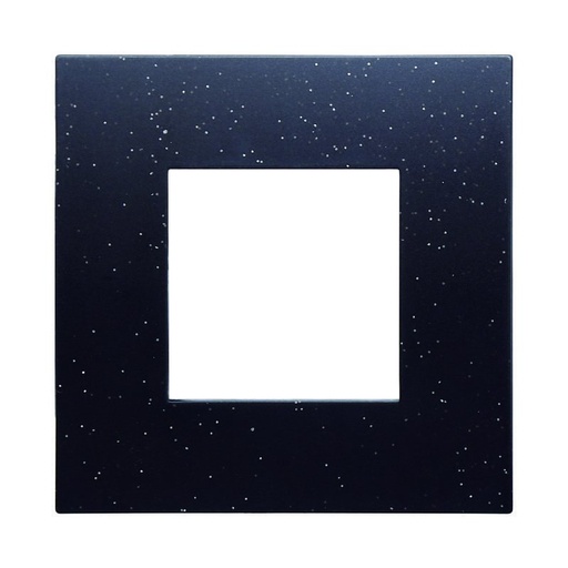 [VA83224] ETTROIT Placca Plastica Serie Venus 2P Colore Nero Brillante Compatibile Con Vimar Arke