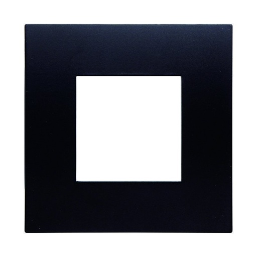 [VA83202] ETTROIT Placca Plastica Serie Venus 2P Colore Nero Compatibile Con Vimar Arke