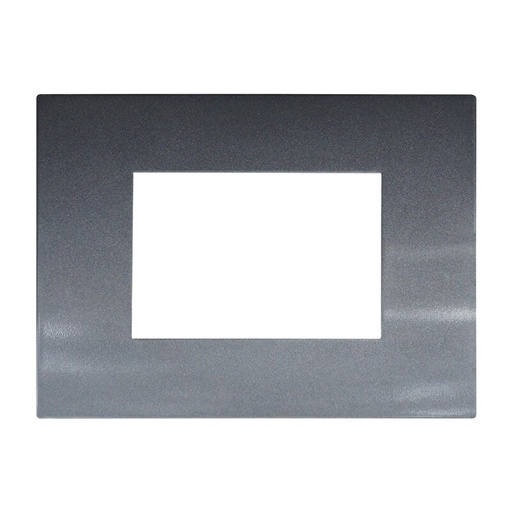 [VA83307] ETTROIT Placca Plastica Serie Venus 3P Colore Acciaio Scuro Compatibile Con Vimar Arke