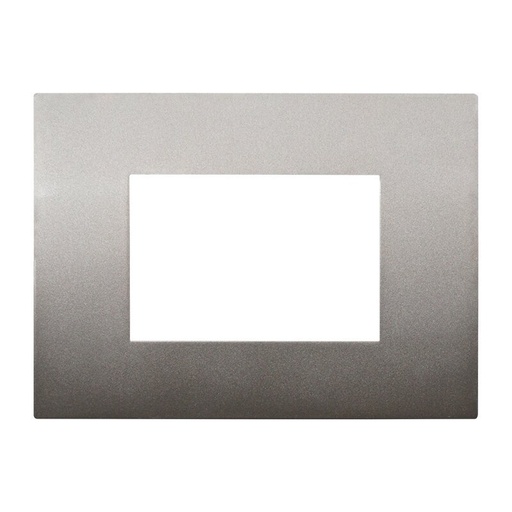 [VA83310] ETTROIT Placca Plastica Serie Venus 3P Colore Bronzo Compatibile Con Vimar Arke