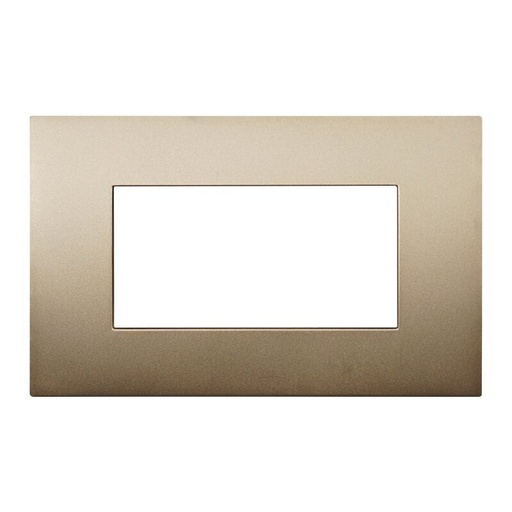 [VA83411] ETTROIT Placca Plastica Serie Venus 4P Colore Oro Compatibile Con Vimar Arke