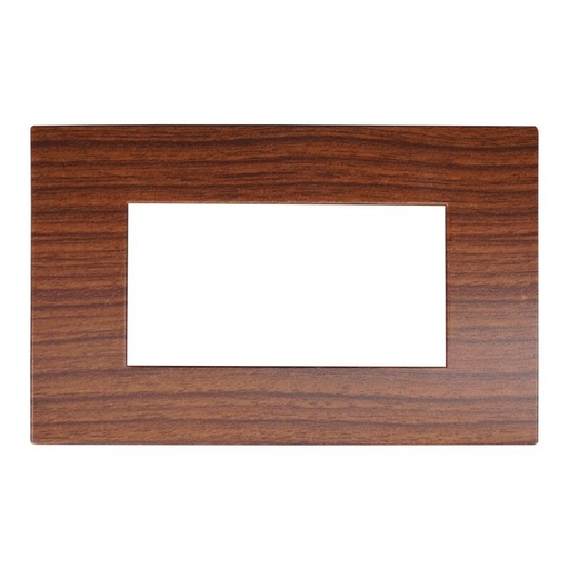 [VA83403] ETTROIT Placca Plastica Serie Venus 4P Colore Radica Compatibile Con Vimar Arke