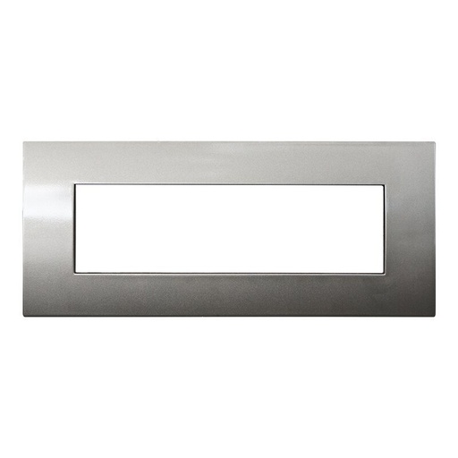 [VA83710] Placca Plastica Serie Venus 7P Colore Bronzo Compatibile Con Vimar Arke