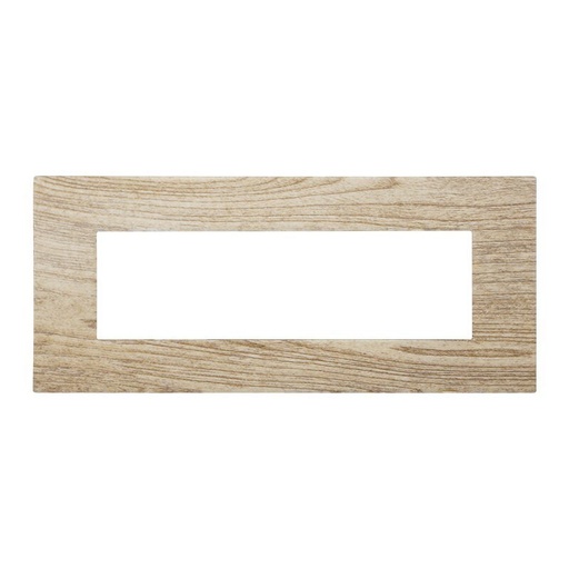 [VA83705] Placca Plastica Serie Venus 7P Colore Legno Scuro Compatibile Con Vimar Arke