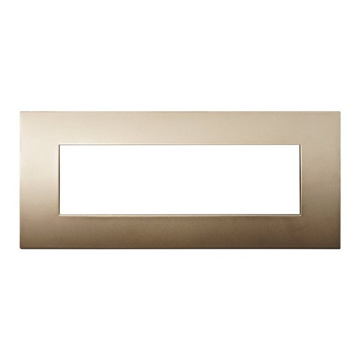[VA83711] ETTROIT Placca Plastica Serie Venus 7P Colore Oro Compatibile Con Vimar Arke