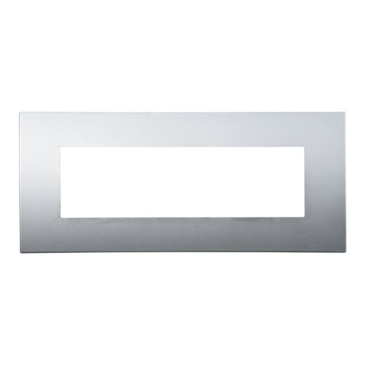 [VA83706] Placca Plastica Serie Venus 7P Colore Silver Compatibile Con Vimar Arke