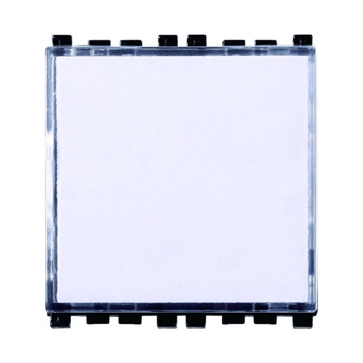 [VA1901B] ETTROIT Pulsante Targa Portanome 2P 2M Campanello Colore Bianco Compatibile Con Vimar Arke