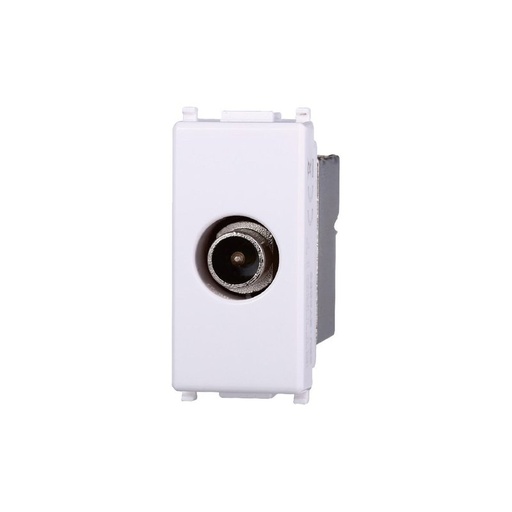 [EV2250] ETTROIT Connettore Presa TV Terminale Maschio Colore BIANCO Compatibile Con Vimar Plana