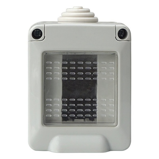 [EV2601] Custodia 1P IP55 Scatola Porta Frutti 502 Con Coperchio 1 Posto Modulo Compatibile Con Vimar Plana