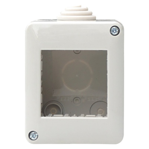 [EV2502] Custodia 2P IP40 Scatola Porta Frutti Da Esterno 502 2 Posti Moduli Compatibile Con Vimar Plana