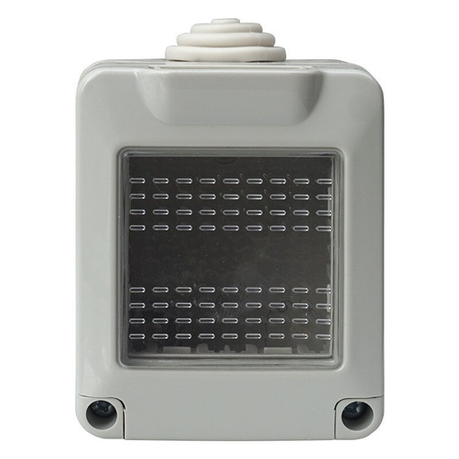 [EV2602] Custodia 2P IP55 Scatola Porta Frutti 502 Con Coperchio 2 Posti Moduli Compatibile Con Vimar Plana