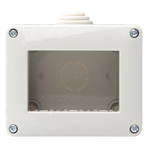 [EV2503] Custodia 3P IP40 Scatola Porta Frutti Da Esterno 503 3 Posti Moduli
Compatibile Con Vimar Plana