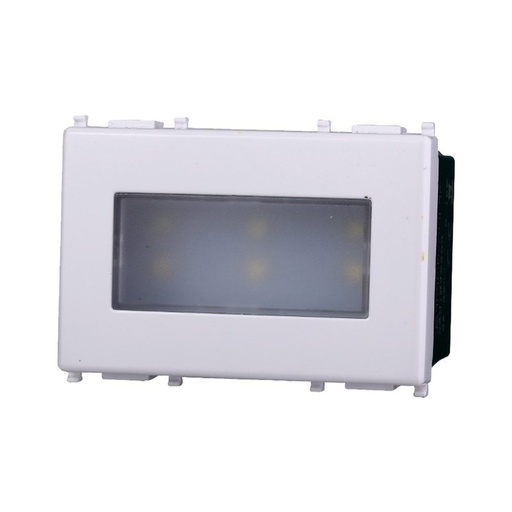 [EV0303] Lampada Led Segnapasso 3P 220V Bianco Freddo 6000K Compatibile Con Vimar Plana