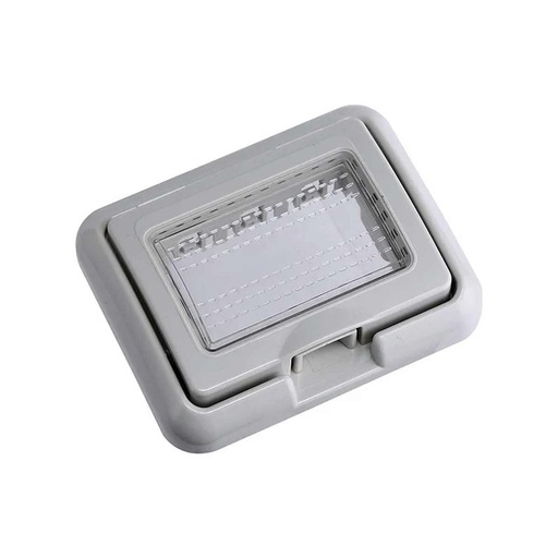 [EV2703] Placca con Coperchio 3P Supporto Stango Idrobox IP55 Compatibile Con Vimar Plana