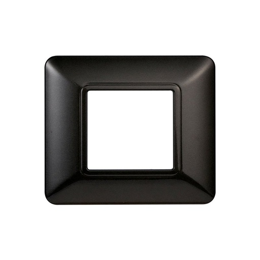 [EV83207] ETTROIT Placca Plastica Serie Starlight 2P Colore Acciaio Scuro Compatibile Con Vimar Plana