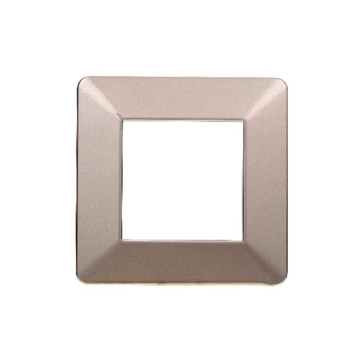 [EV83210] ETTROIT Placca Plastica Serie Starlight 2P Colore Bronzo Compatibile Con Vimar Plana