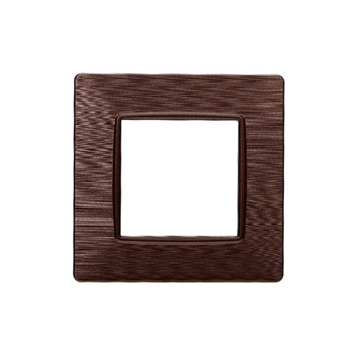[EV85210] ETTROIT Placca Plastica Serie Starlight 2P Colore Bronzo Satinato Compatibile Con Vimar Plana