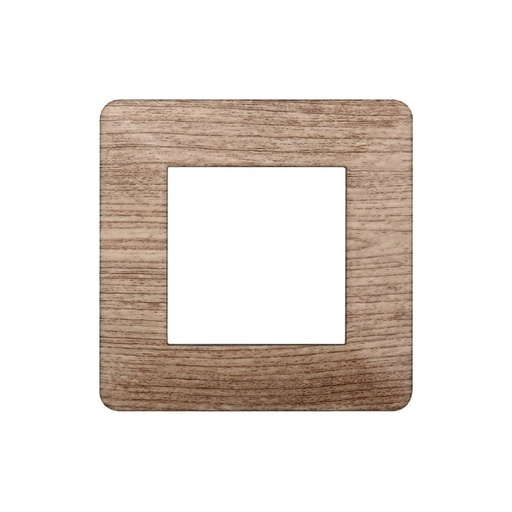 [EV83204] ETTROIT Placca Plastica Serie Starlight 2P Colore Legno Chiaro Compatibile Con Vimar Plana