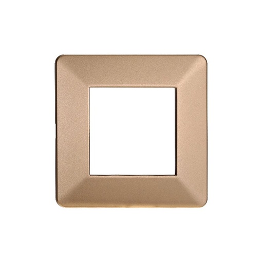 [EV83211] ETTROIT Placca Plastica Serie Starlight 2P Colore Oro Compatibile Con Vimar Plana