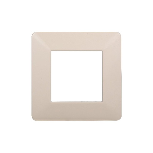 [EV83209] ETTROIT Placca Plastica Serie Starlight 2P Colore Sabbia Compatibile Con Vimar Plana
