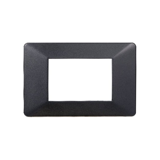 [EV83307] ETTROIT Placca Plastica Serie Starlight 3P Colore Acciaio Scuro Compatibile Con Vimar Plana