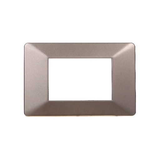 [EV83310] ETTROIT Placca Plastica Serie Starlight 3P Colore Bronzo Compatibile Con Vimar Plana