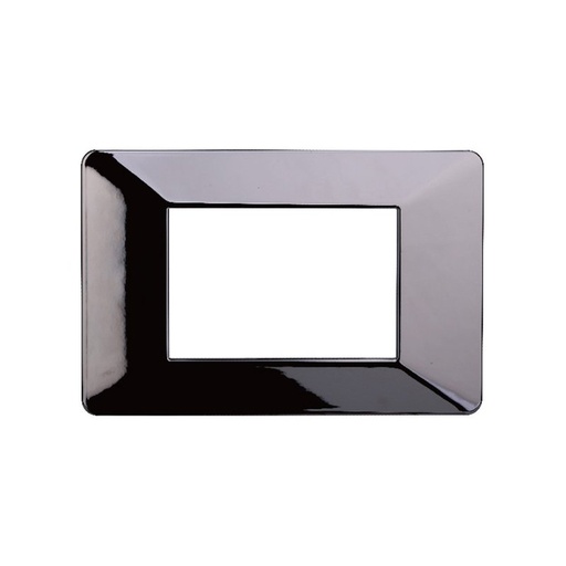 [EV83313] ETTROIT Placca Plastica Serie Starlight 3P Colore Cromato Lucido Compatibile Con Vimar Plana