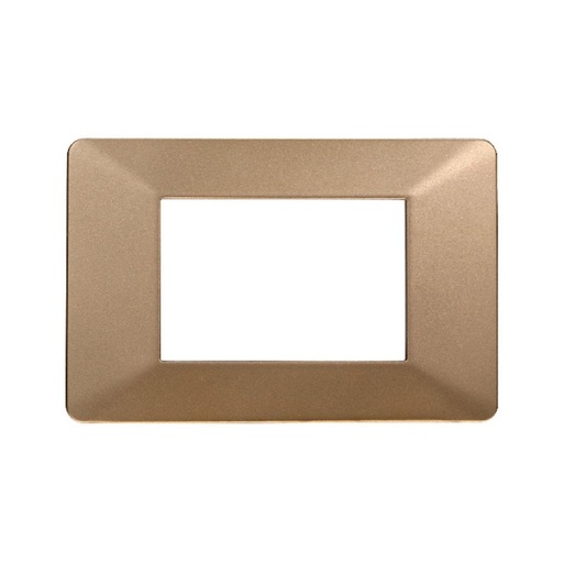 [EV83311] ETTROIT Placca Plastica Serie Starlight 3P Colore Oro Compatibile Con Vimar Plana