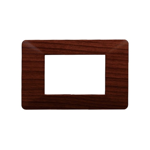 [EV83303] ETTROIT Placca Plastica Serie Starlight 3P Colore Radica Compatibile Con Vimar Plana