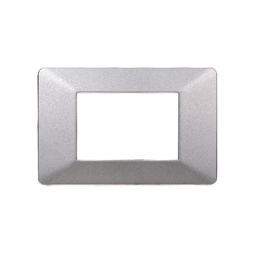 [EV83306] ETTROIT Placca Plastica Serie Starlight 3P Colore Silver Compatibile Con Vimar Plana