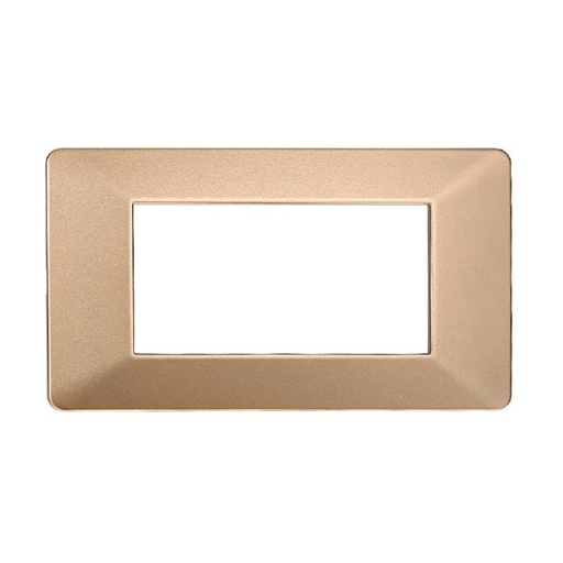 [EV83411] ETTROIT Placca Plastica Serie Starlight 4P Colore Oro Compatibile Con Vimar Plana