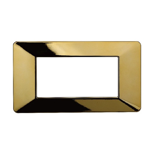 [EV83412] Placca Plastica Serie Starlight 4P Colore Oro Lucido Compatibile Con Vimar Plana