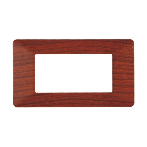 [EV83403] ETTROIT Placca Plastica Serie Starlight 4P Colore Radica Compatibile Con Vimar Plana