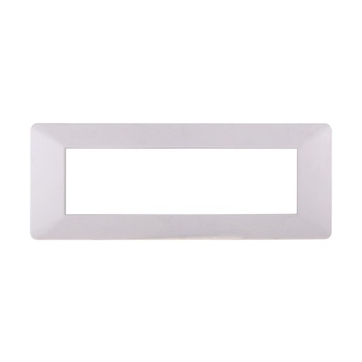 [EV83701] ETTROIT Placca Plastica Serie Starlight 7P Colore Bianco Compatibile Con Vimar Plana