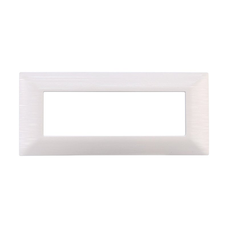 Placca Plastica ETTROIT Serie Starlight 7 Posti/Moduli 507, Serie Satinato Compatibile Con Vimar Plana, 5 Colori Disponibili