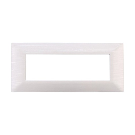 [EV85601] ETTROIT Placca Plastica Serie Starlight 7P Colore Bianco Satinato Compatibile Con Vimar Plana