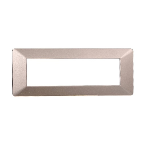 [EV83710] ETTROIT Placca Plastica Serie Starlight 7P Colore Bronzo Compatibile Con Vimar Plana