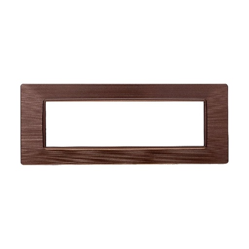 [EV85610] ETTROIT Placca Plastica Serie Starlight 7P Colore Bronzo Satinato Compatibile Con Vimar Plana